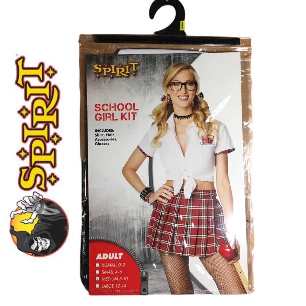 School Girl Spirit Costume Kit for Halloween Foreplay Fun Naughty
